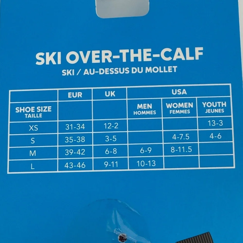 Columbia Mens Womens Ski Over-The-Calf Medium Weight‎ Wool Blend Socks Red M